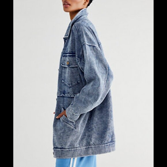 We The Free, Oversized Cotton, Smith Shirt Jacket, Size Medium - Picture 1 of 5